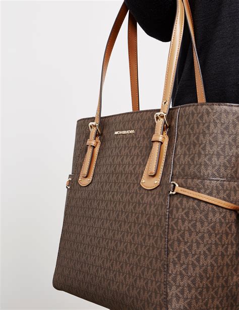 michael kors ew signature tote brown|Michael Kors crossbody bag brown.